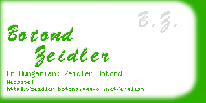 botond zeidler business card